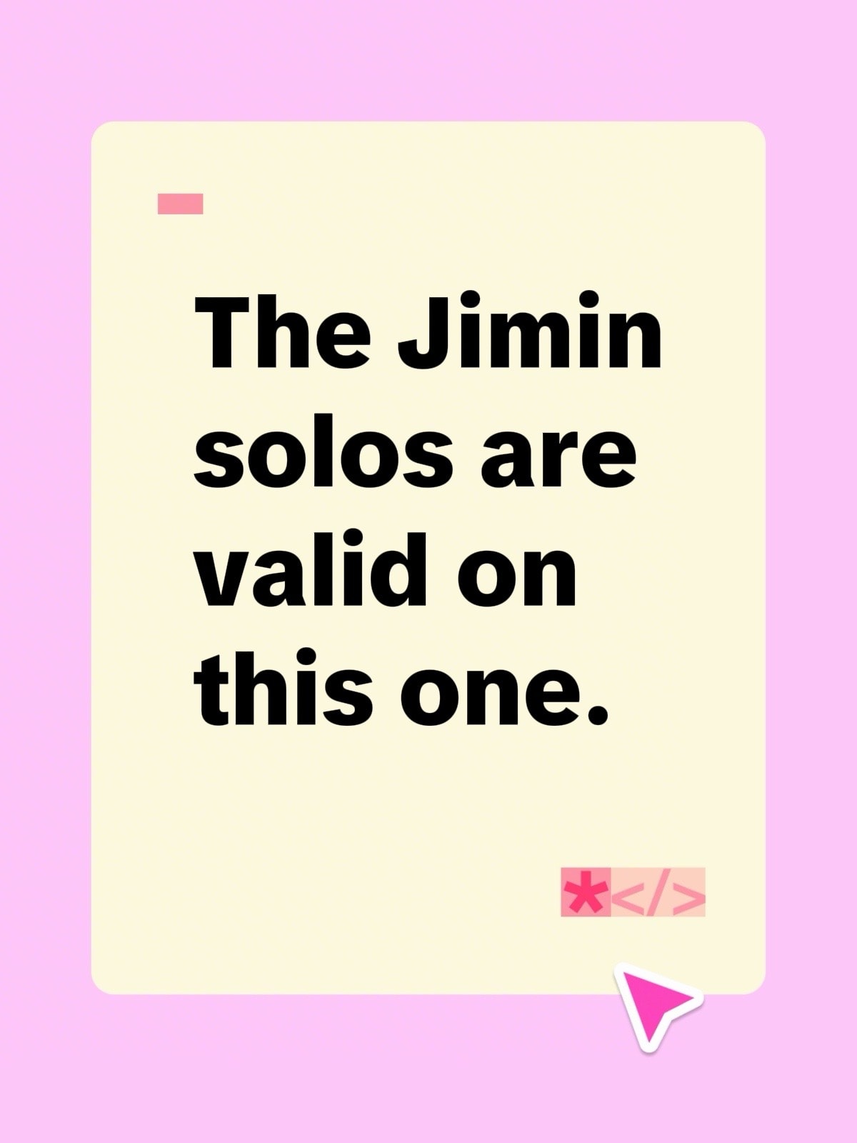 Jimin solos valid Jimin solos valid