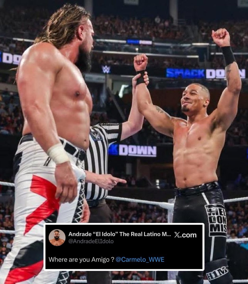 Andrade asks about Carmelo Hayes location
