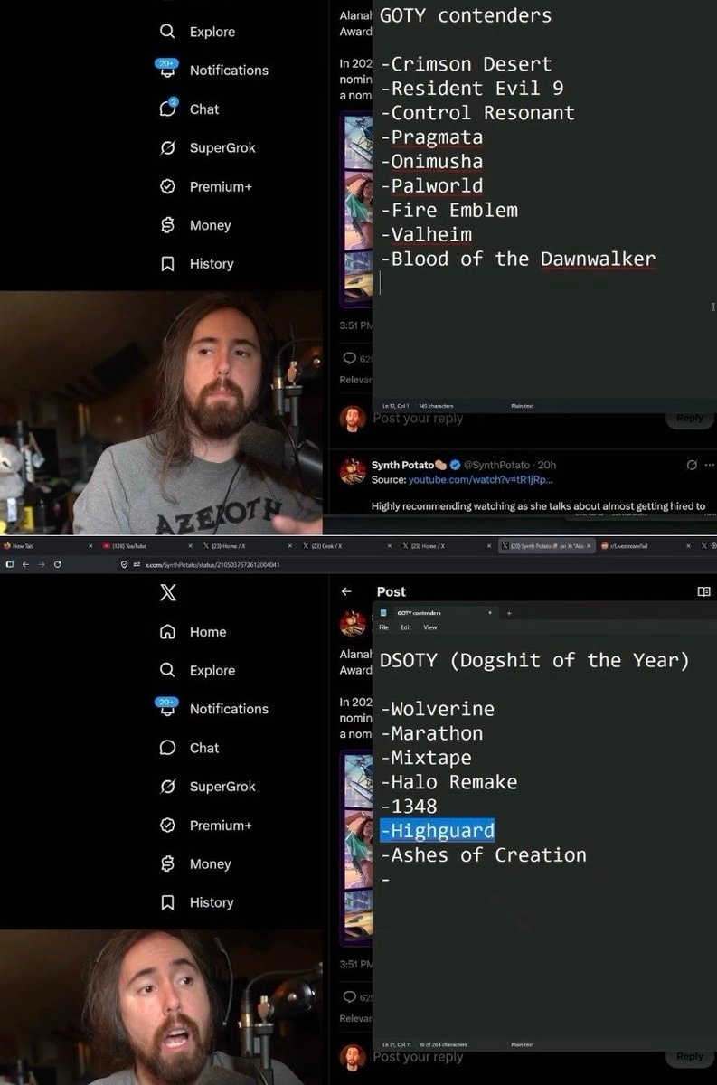 Asmongold Game of the Year and Dogsh*t of the Year