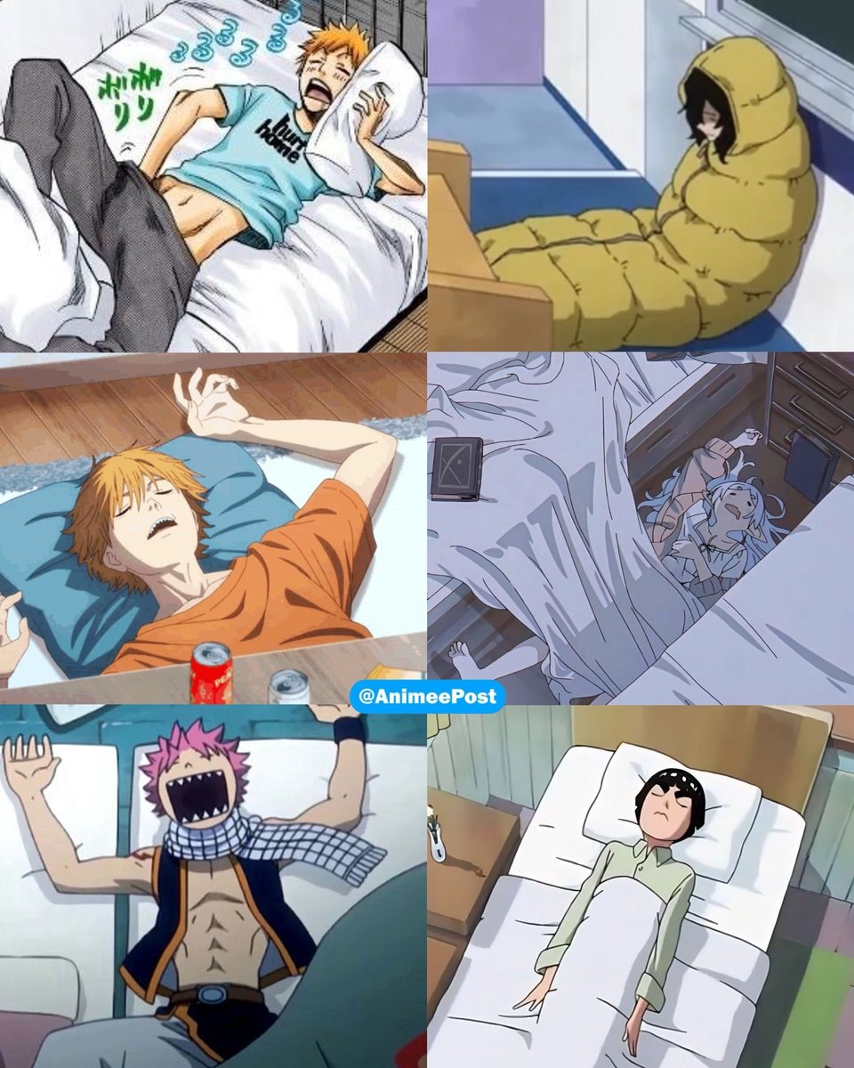 anime characters sleeping casually anime characters sleeping casually