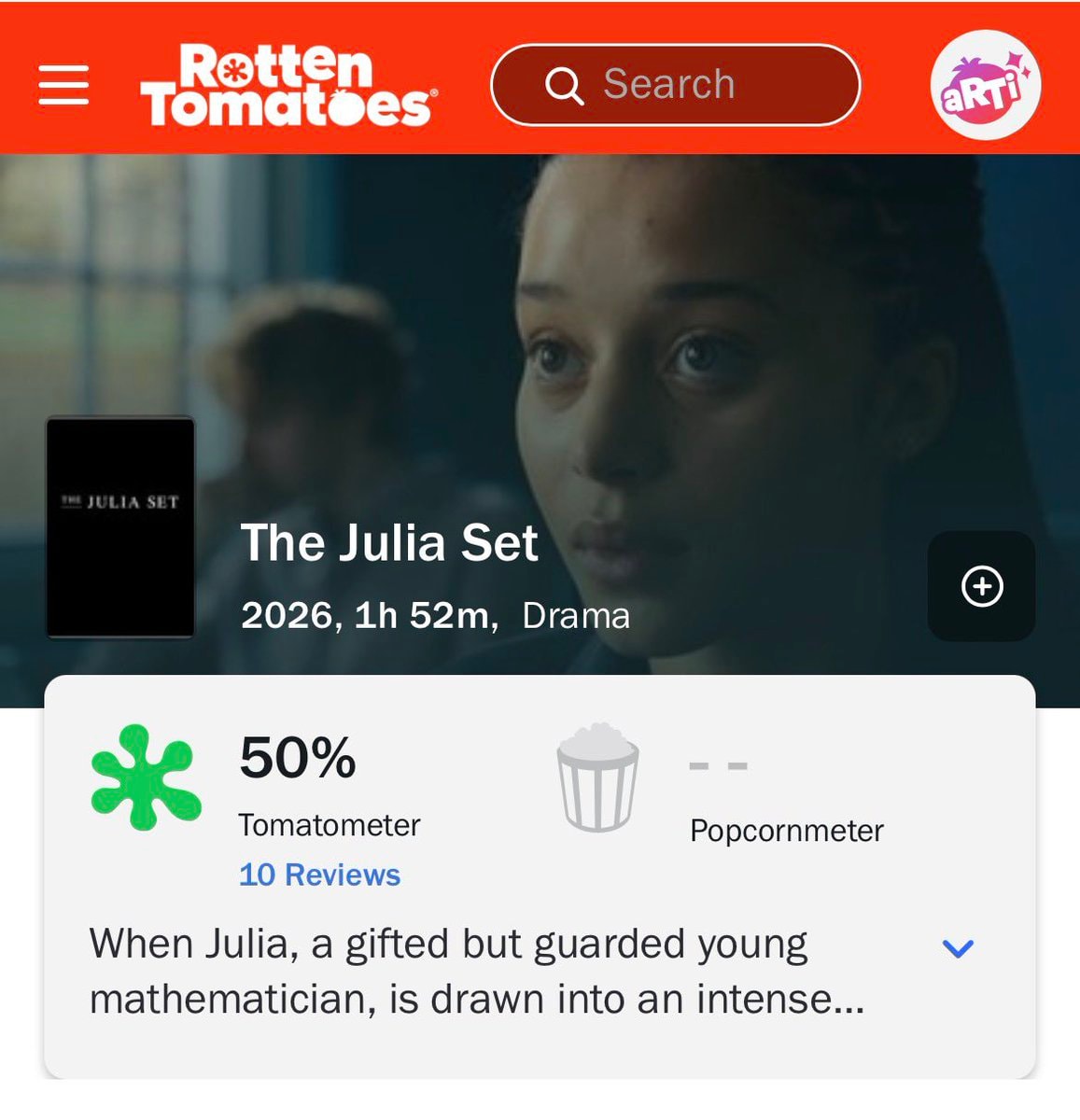 The Julia Set Rotten Tomatoes debut