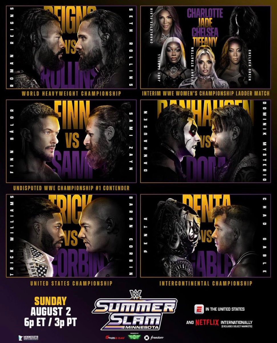 SummerSlam Night Two match order