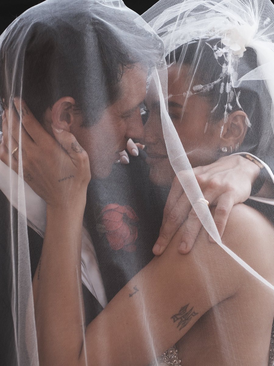 Dua Lipa Callum Turner wedding photo