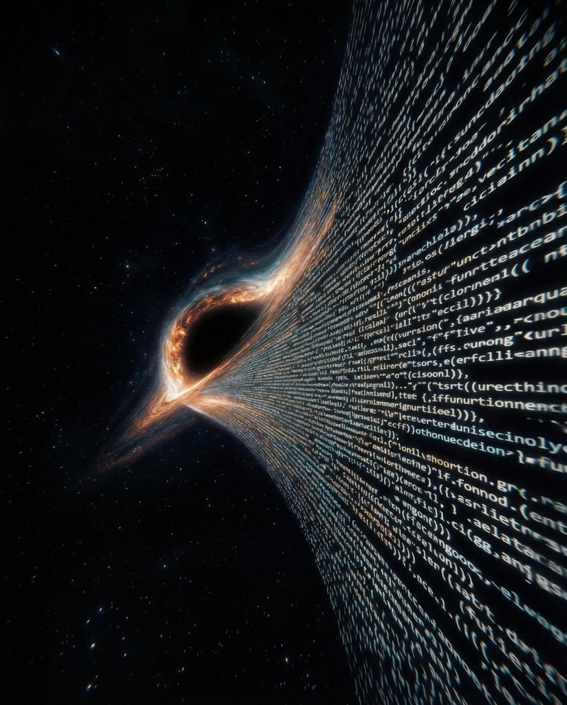 black hole in space