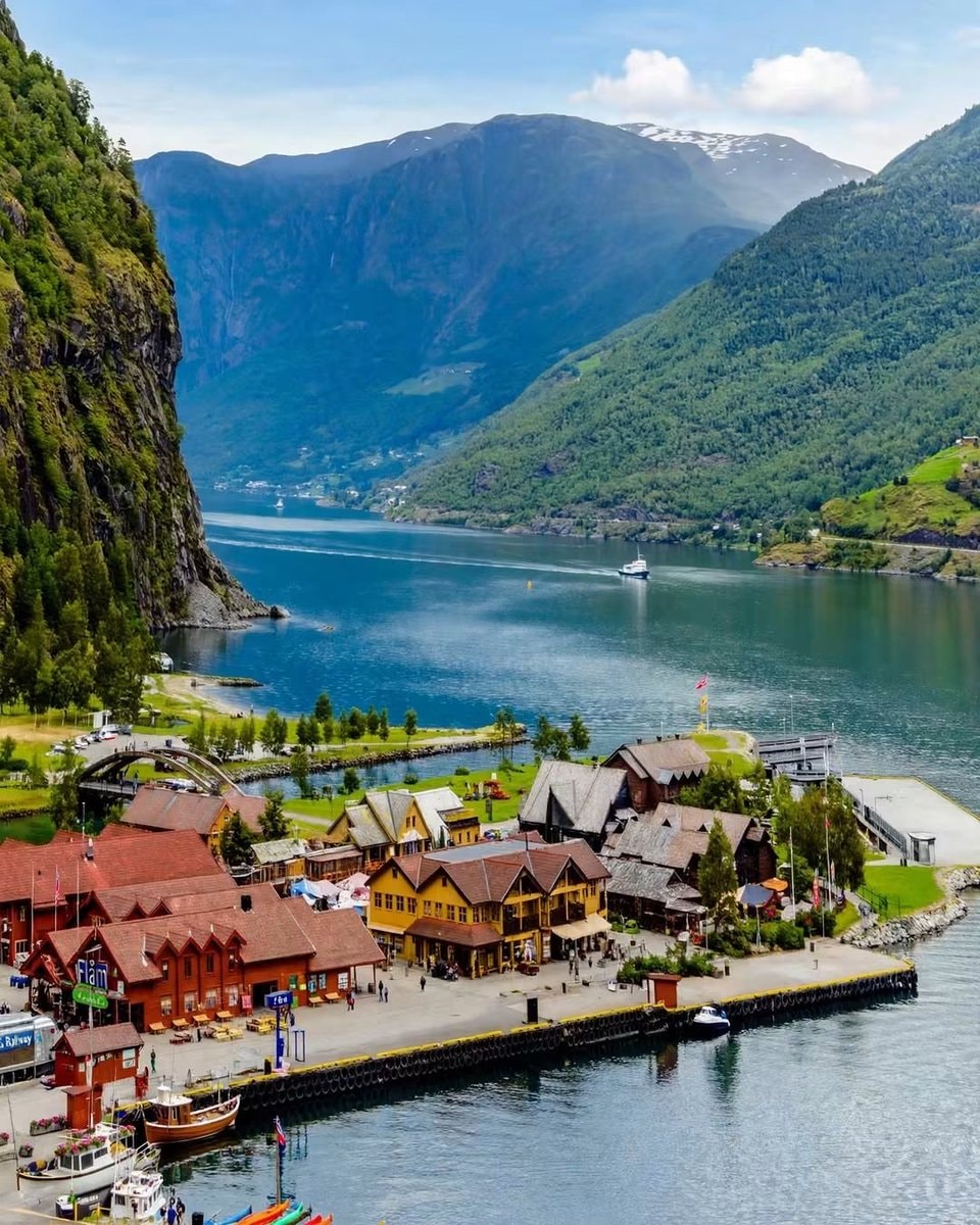 Flam and Aurlandsfjord Vestland Norway