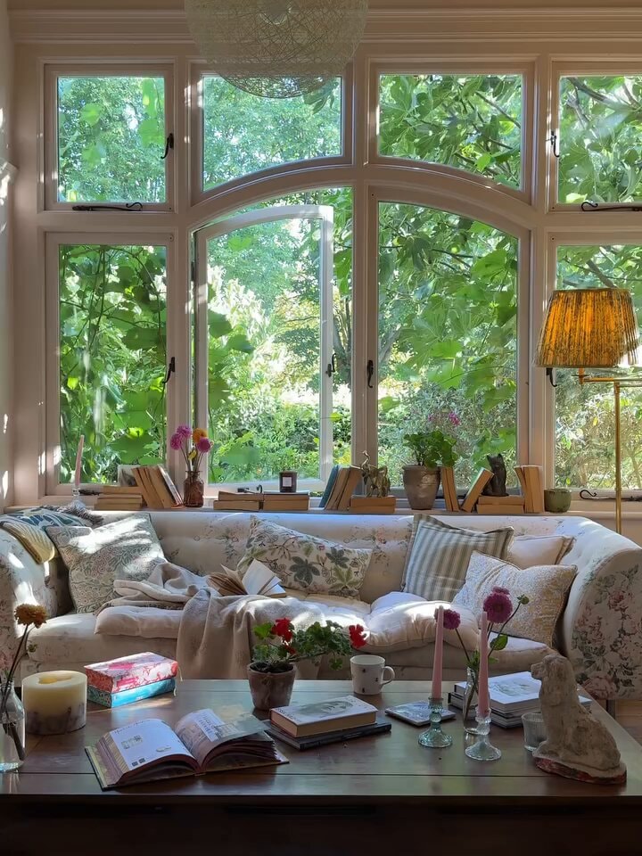 cozy living room scene