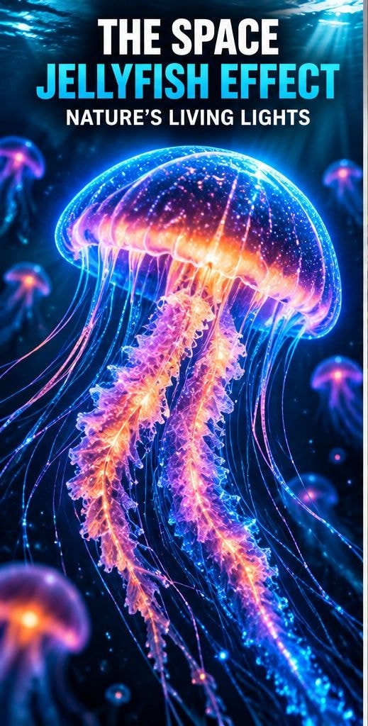 Bioluminescent jellyfish deep ocean glow Bioluminescent jellyfish deep ocean glow