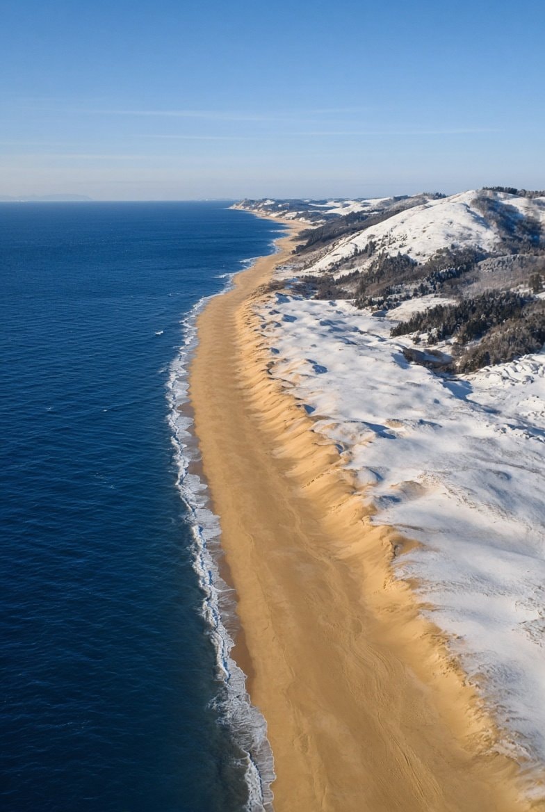 San'in Kaigan Geopark snow dunes