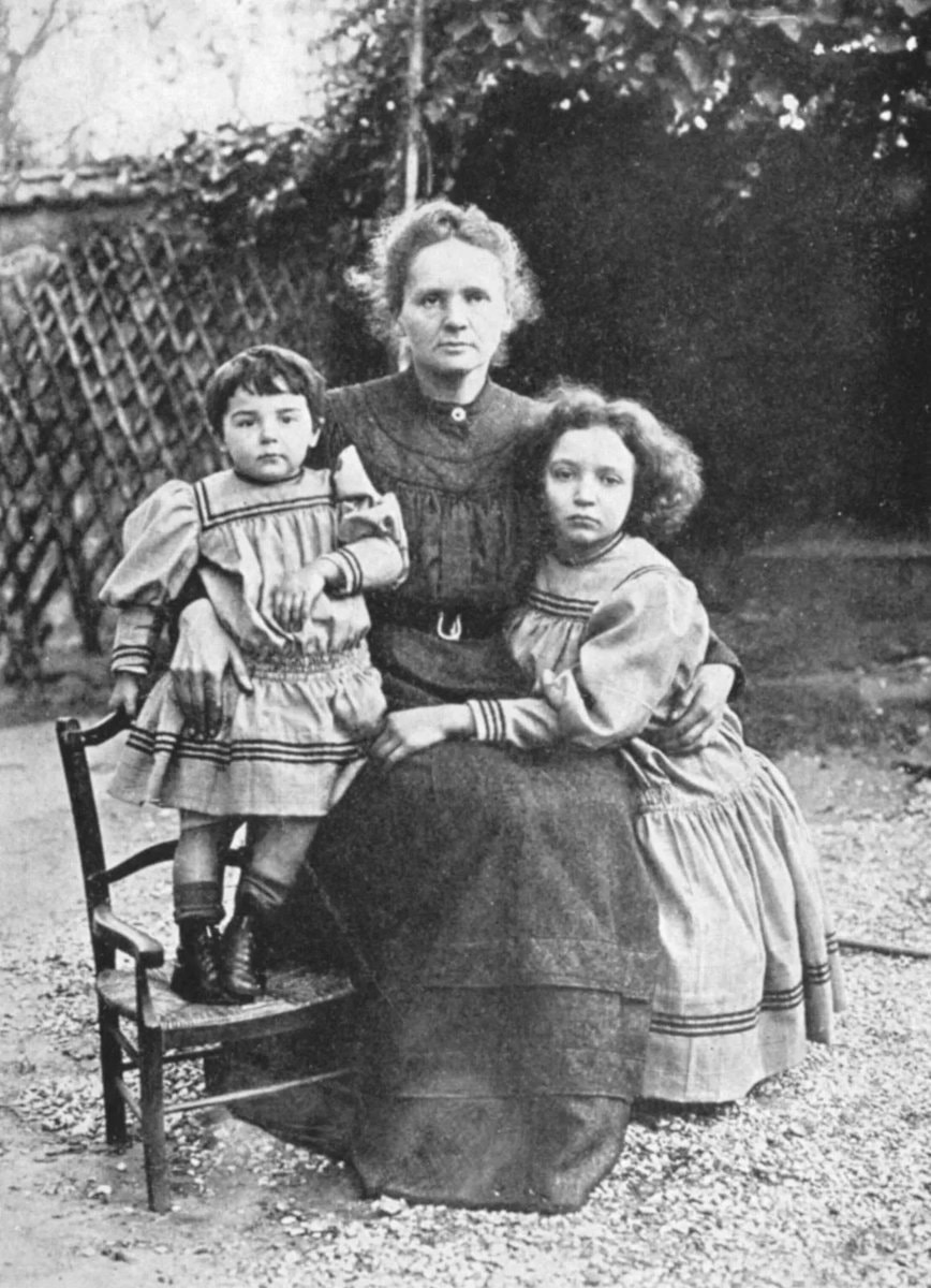 Marie Curie and daughters portrait