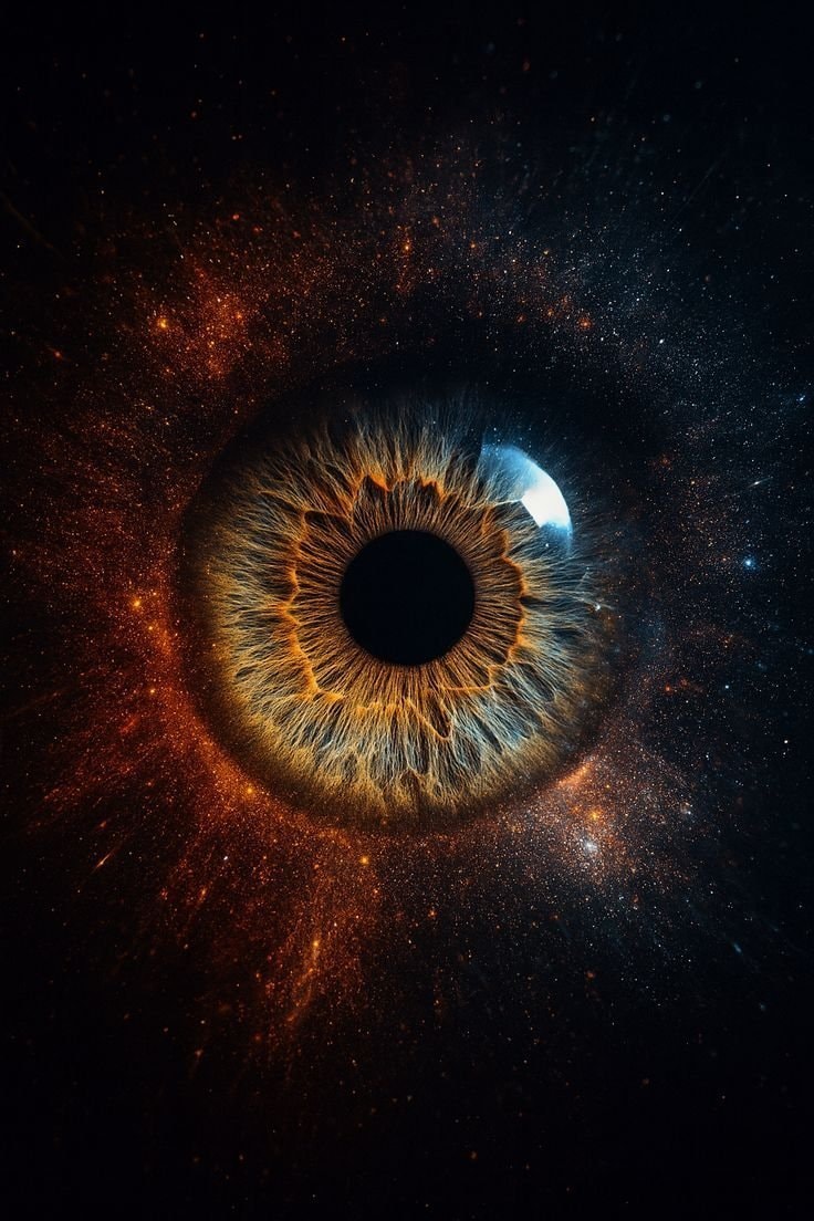 Atoms in your eye vs the known universe
