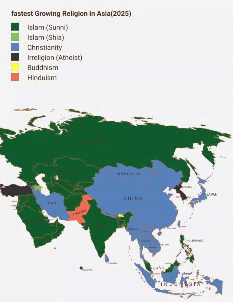 Fastest Growing Religions Asia 2025 (photo 2 of 2)