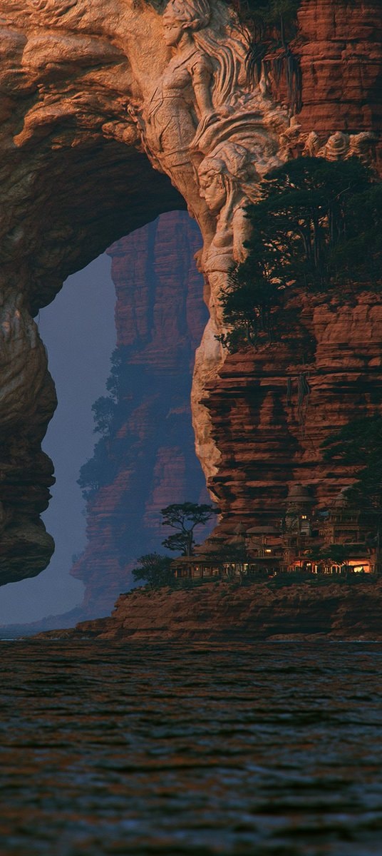 fantasy hand cliff village (photo 3 of 4)