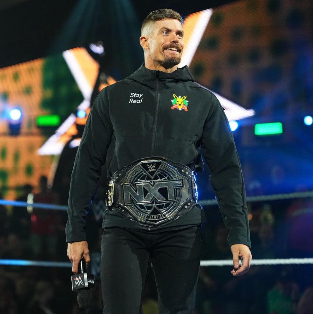Grayson Waller NXT Championship belt moment Grayson Waller NXT Championship belt moment