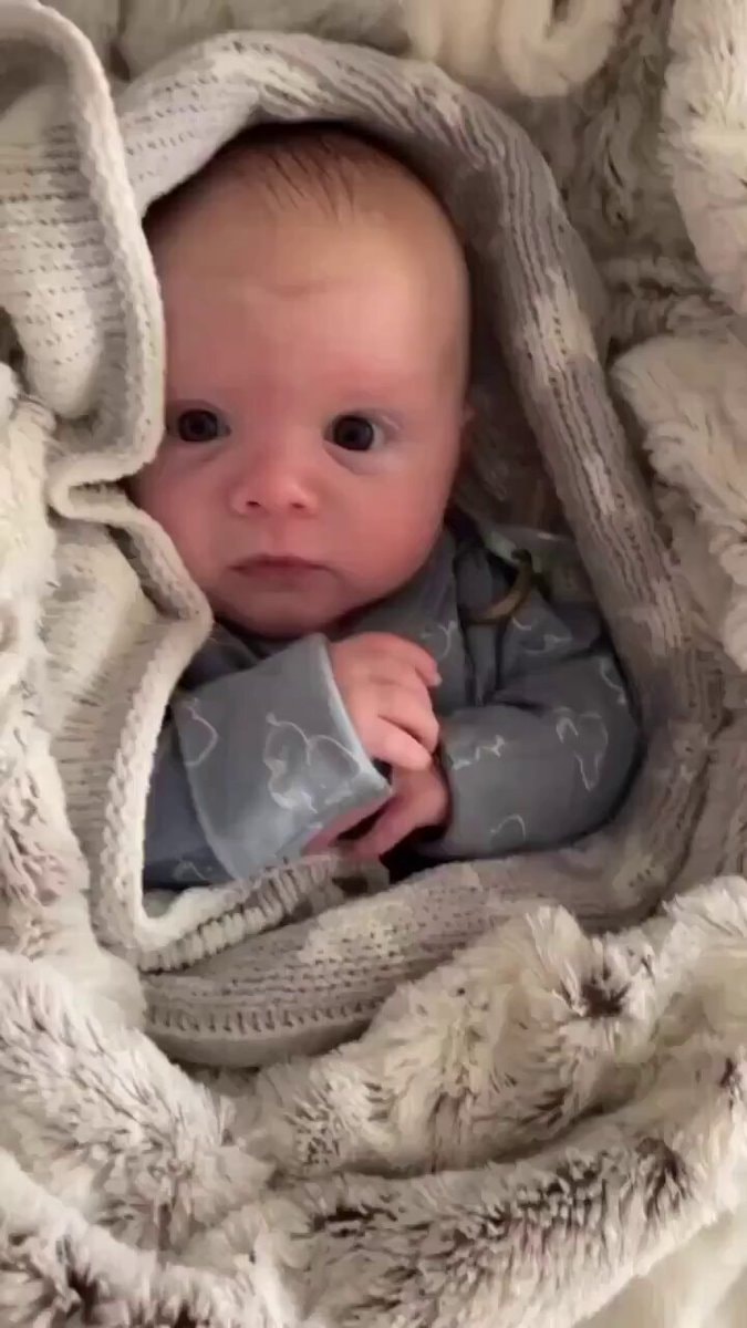 Newborn baby swaddled in blankets
