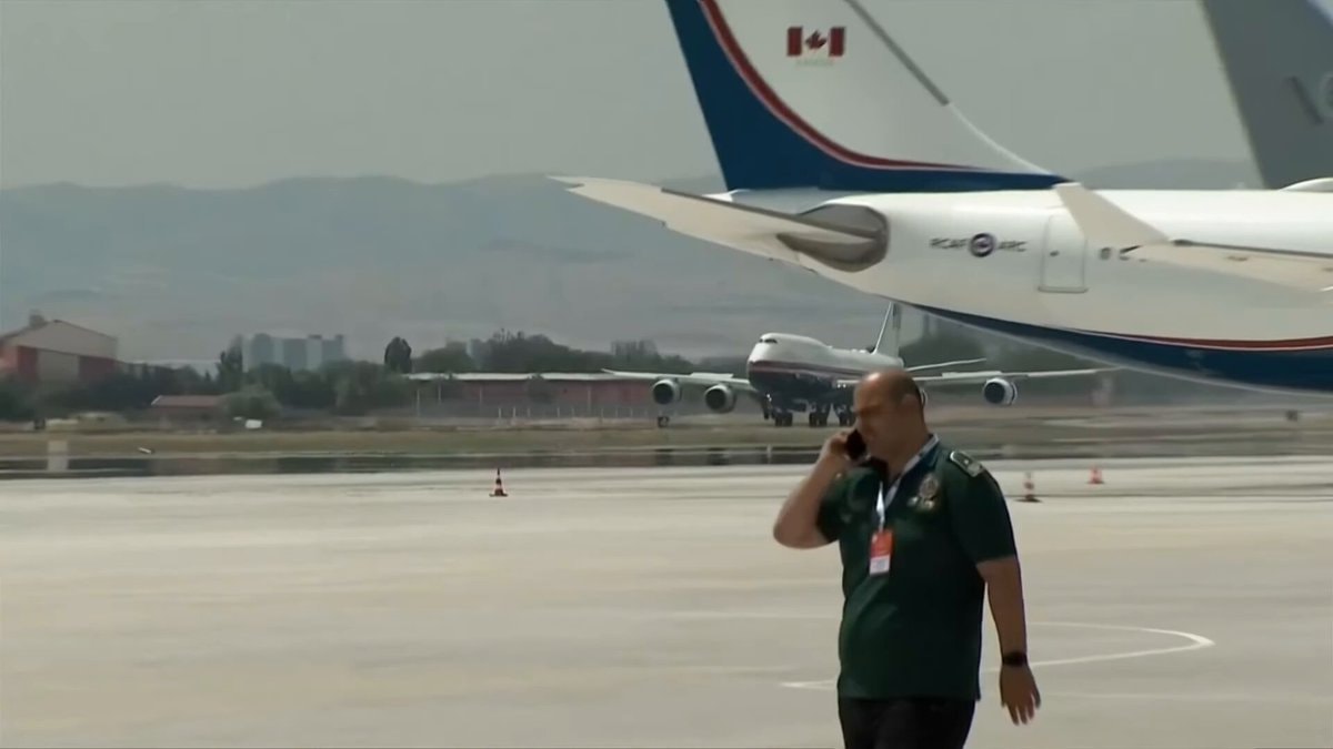 Air Force One arrives in Turkey for NATO summit