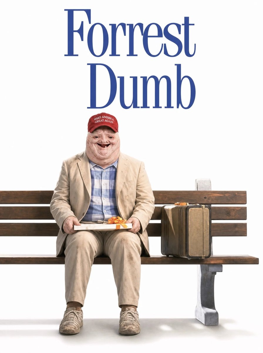 Forrest Dumb parody poster