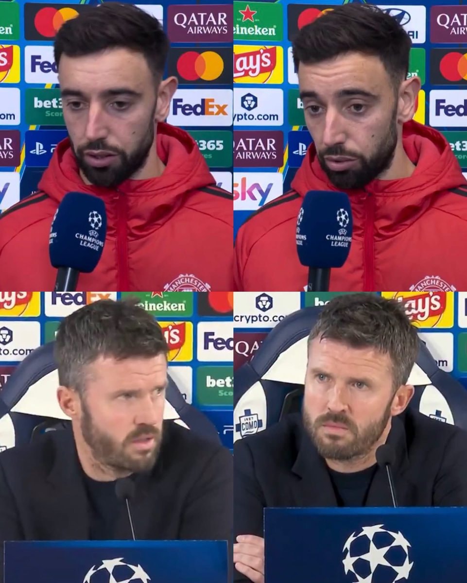 Bruno Fernandes vs Michael Carrick Champions League clash