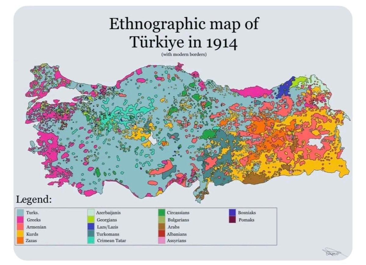 Ethnographic Map of Türkiye 1914