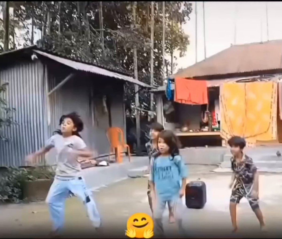 Kids dance in rural Assam