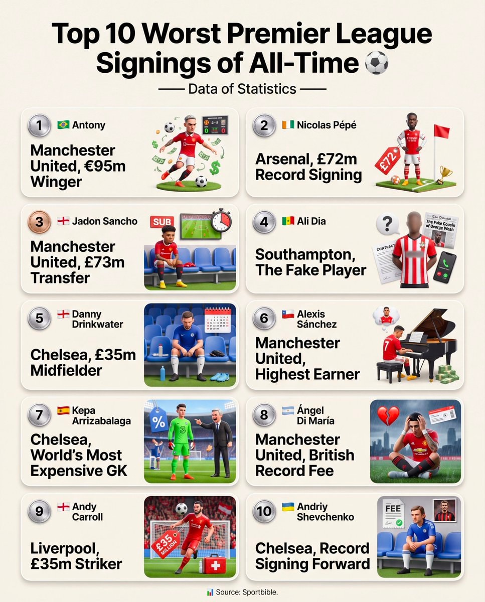 Top 10 Worst Premier League Signings