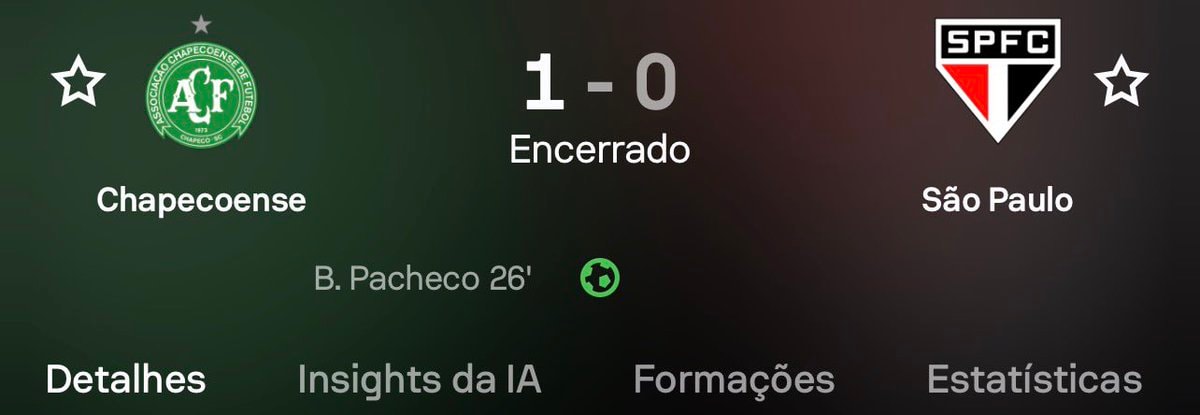 Chapecoense vs São Paulo result
