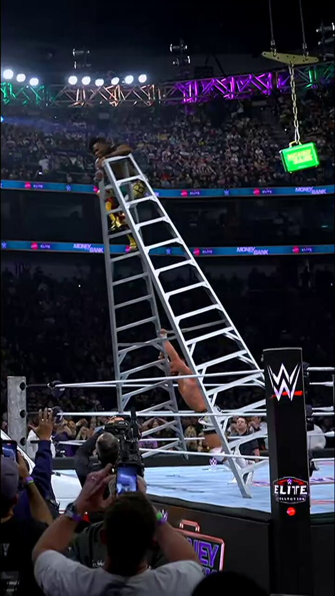 Je'Von Evans falls through ambulance roof at MITB Je'Von Evans falls through ambulance roof at MITB