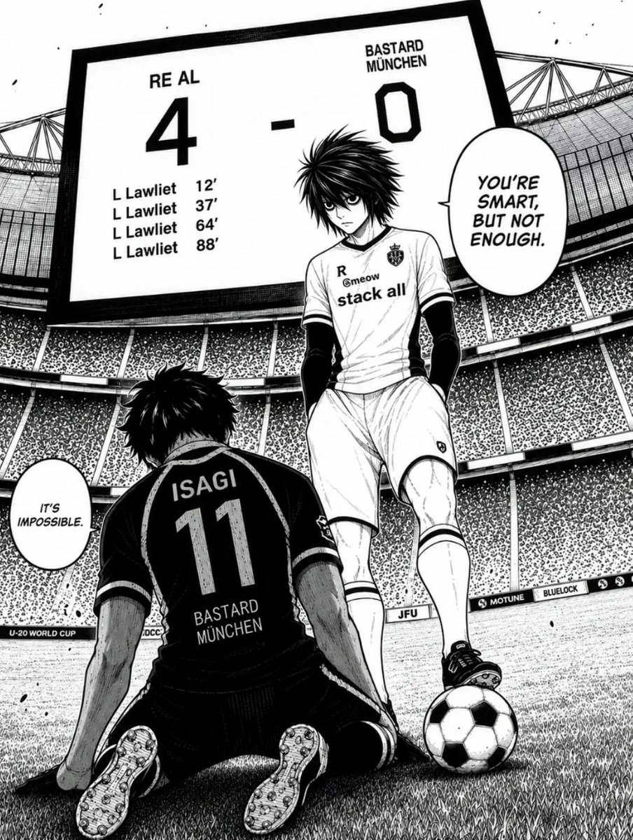 L Lawliet vs Isagi soccer scene