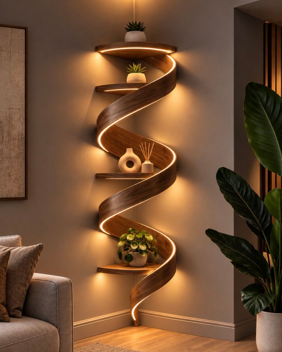 spiral corner shelf unit (photo 2 of 2)