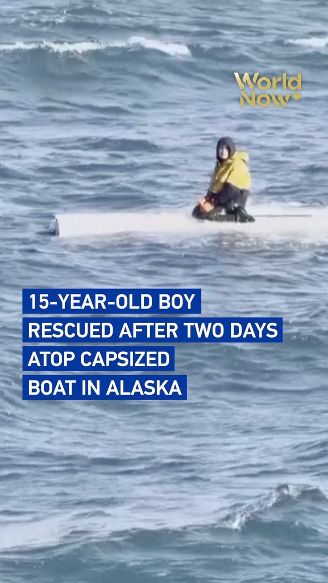 Teen rescued from overturned boat in Alaska