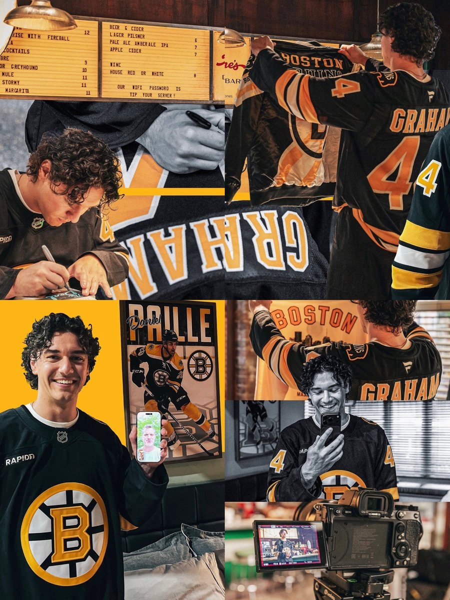 Belmont Cameli Boston Bruins draft shoot