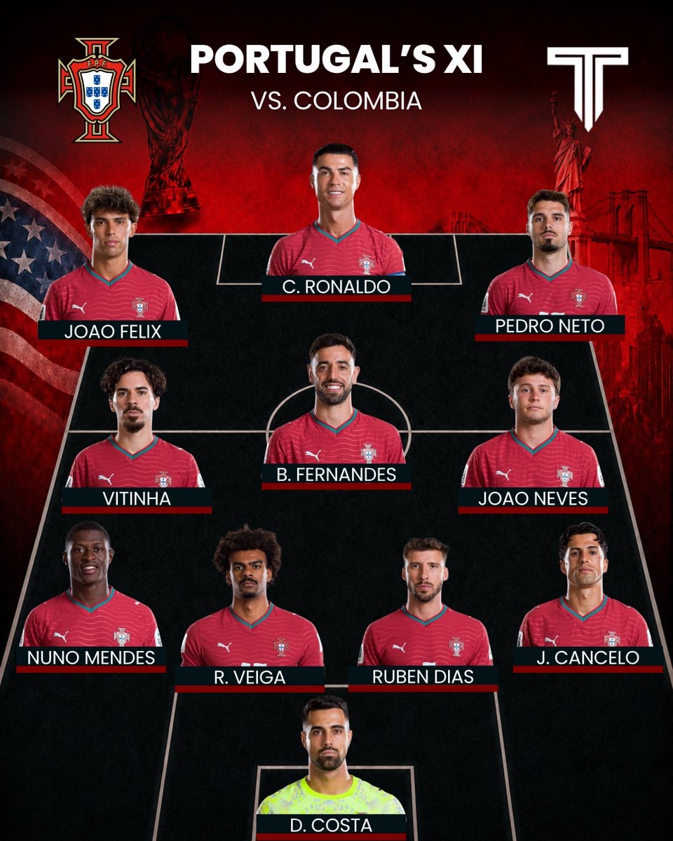 Portugal XI vs Colombia 🇵🇹