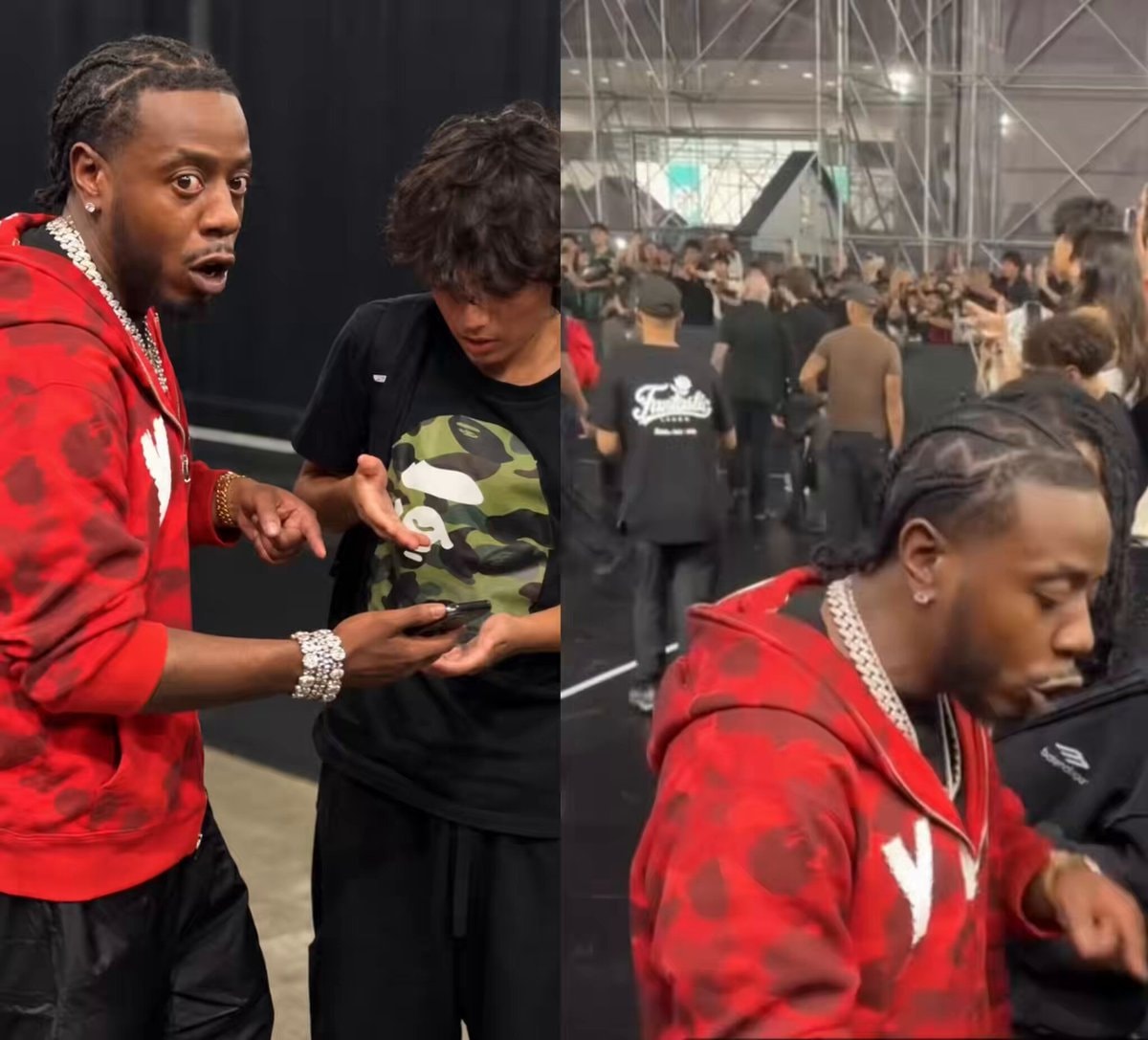Playboi Carti associate checks fan