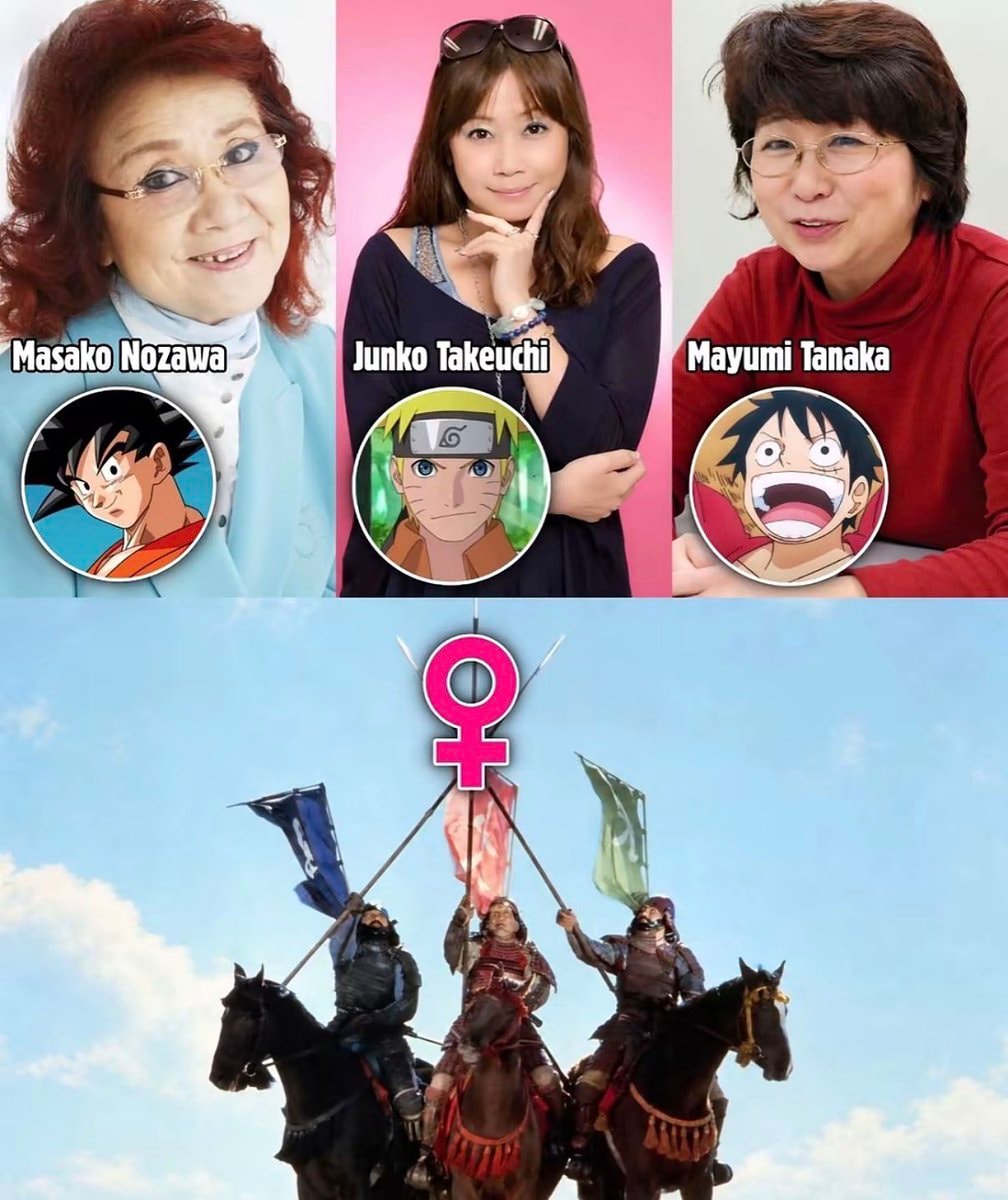 Three voice actresses for legendary anime characters