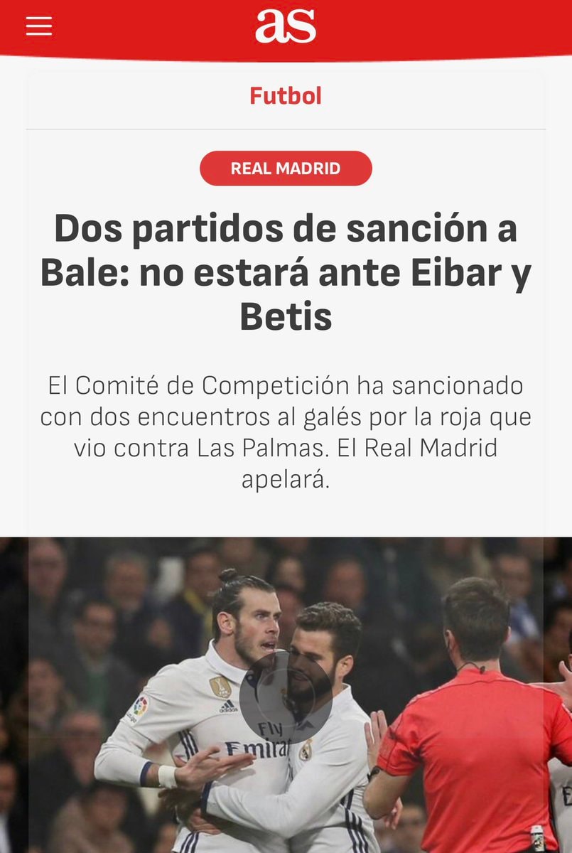 Gareth Bale suspension double standard Gareth Bale suspension double standard