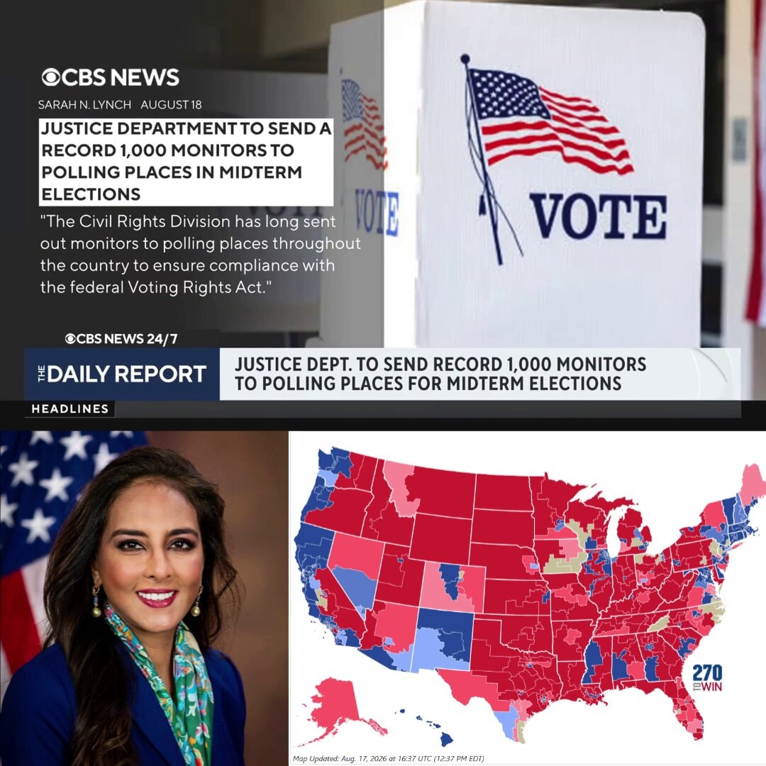 DOJ sends 1,000 monitors to 2026 midterms