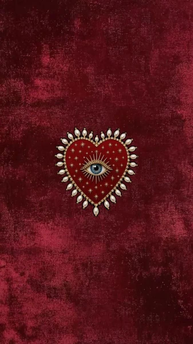 Sacred heart embroidery on velvet (photo 2 of 4)