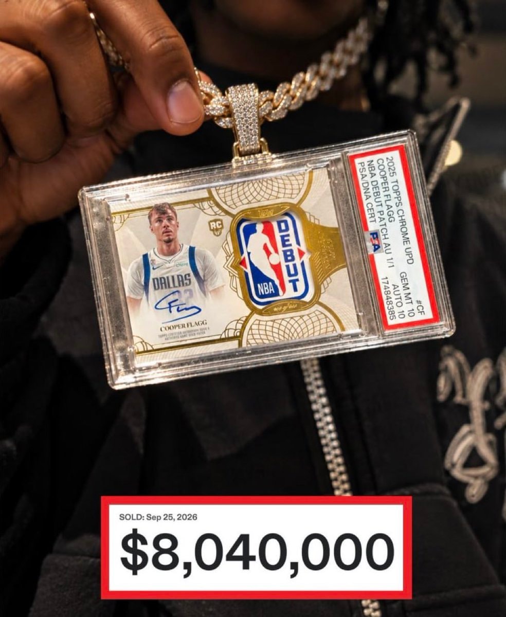 Cooper Flagg rookie card sells for $8 million
