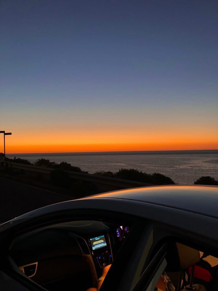 Sunset reflection in car mirror (photo 2 of 2)