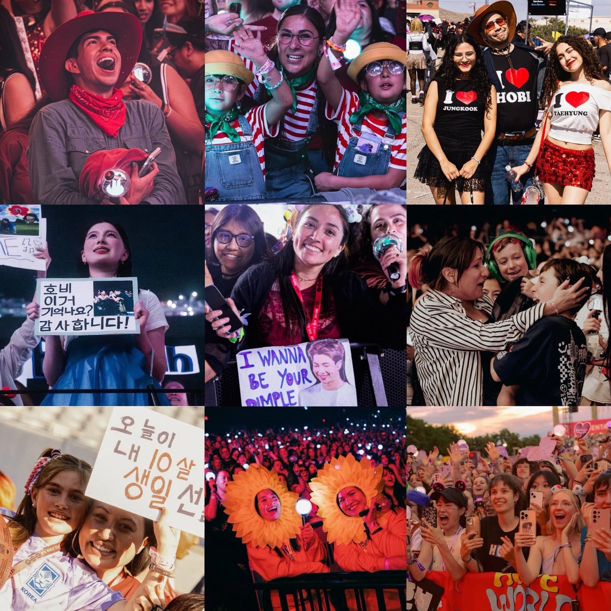 BTS fan collage