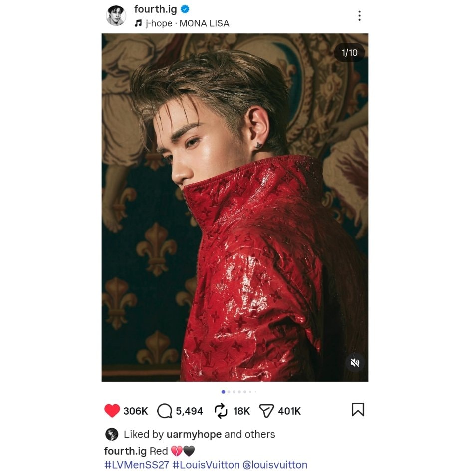 J-Hope likes Fourth Nattawat Louis Vuitton post (photo 2 of 2)