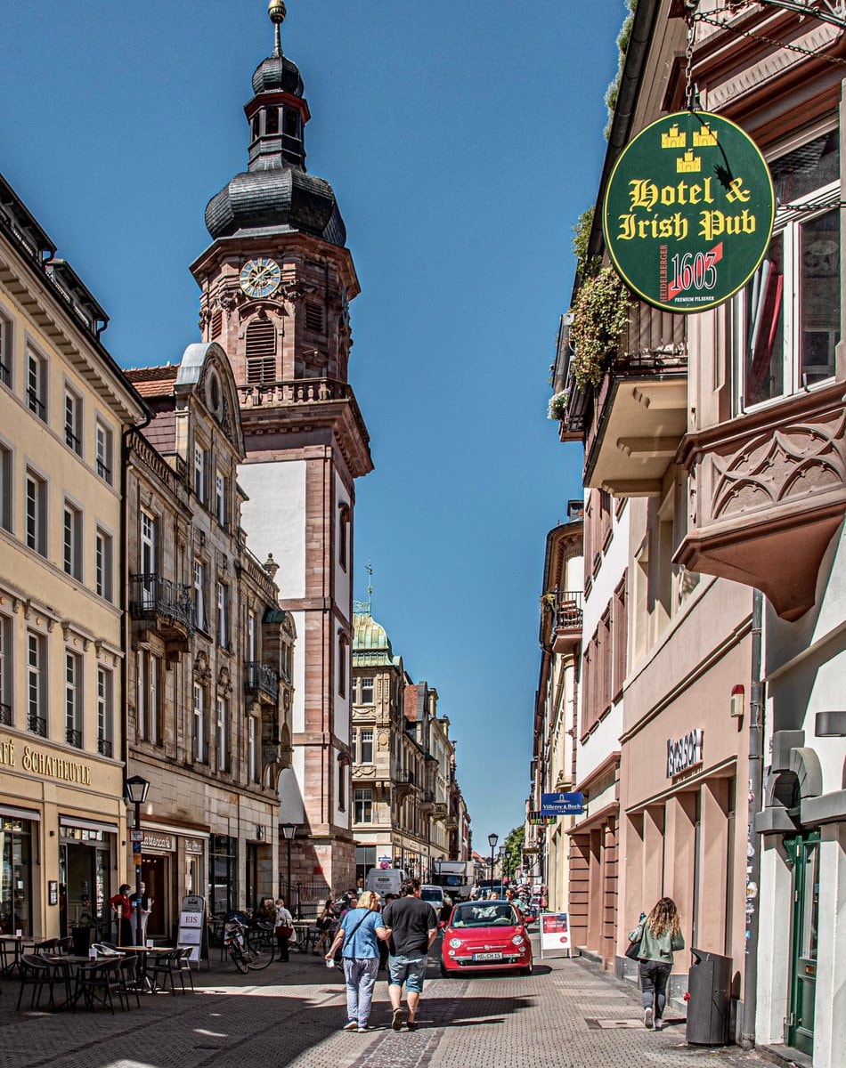 European street with historic buildings