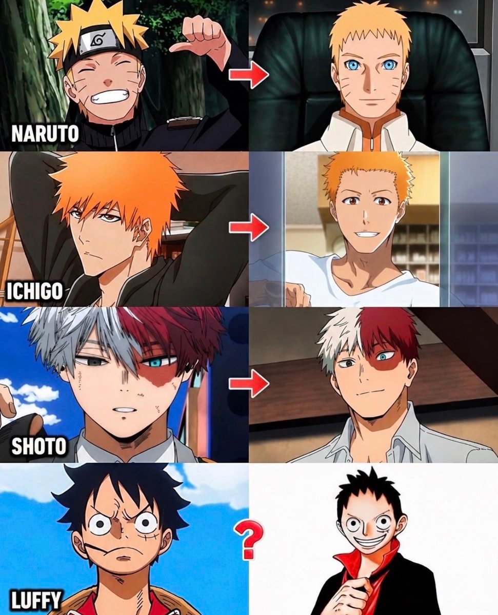 Shonen timeskip haircuts 😭