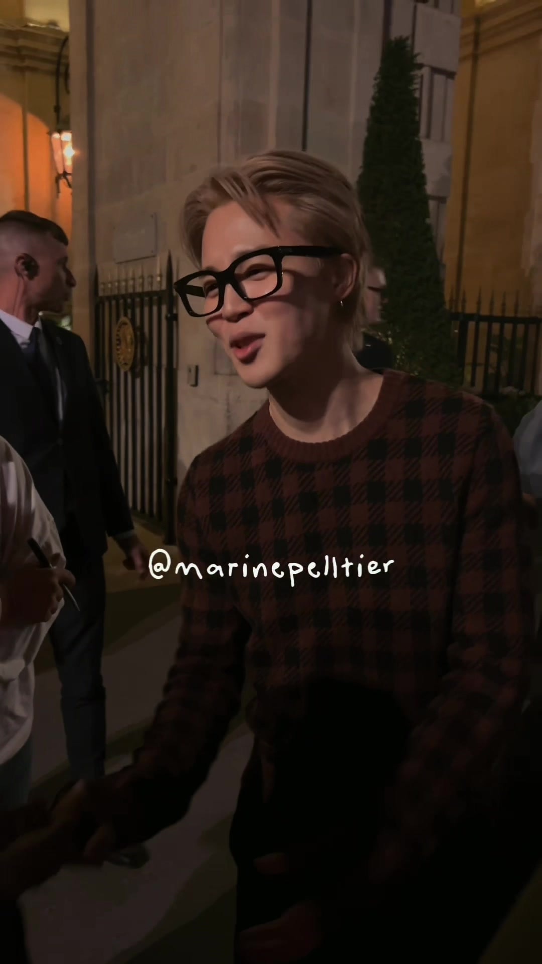 Jimin Paris Fashion Week look