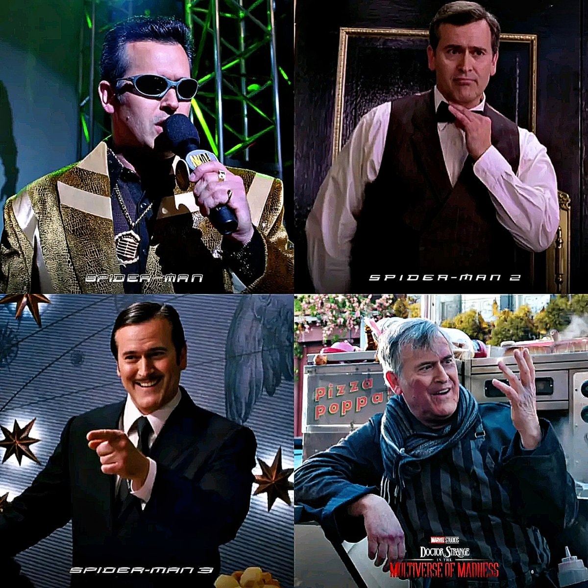 Bruce Campbell Spider-Man trilogy roles