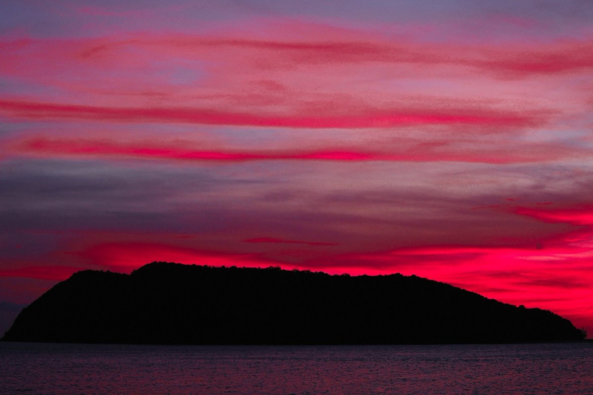 Sunset ocean red glow (photo 3 of 4)