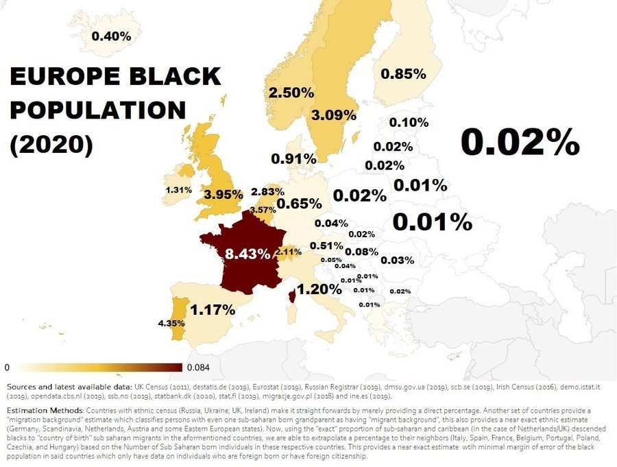 Black Population Share in Europe