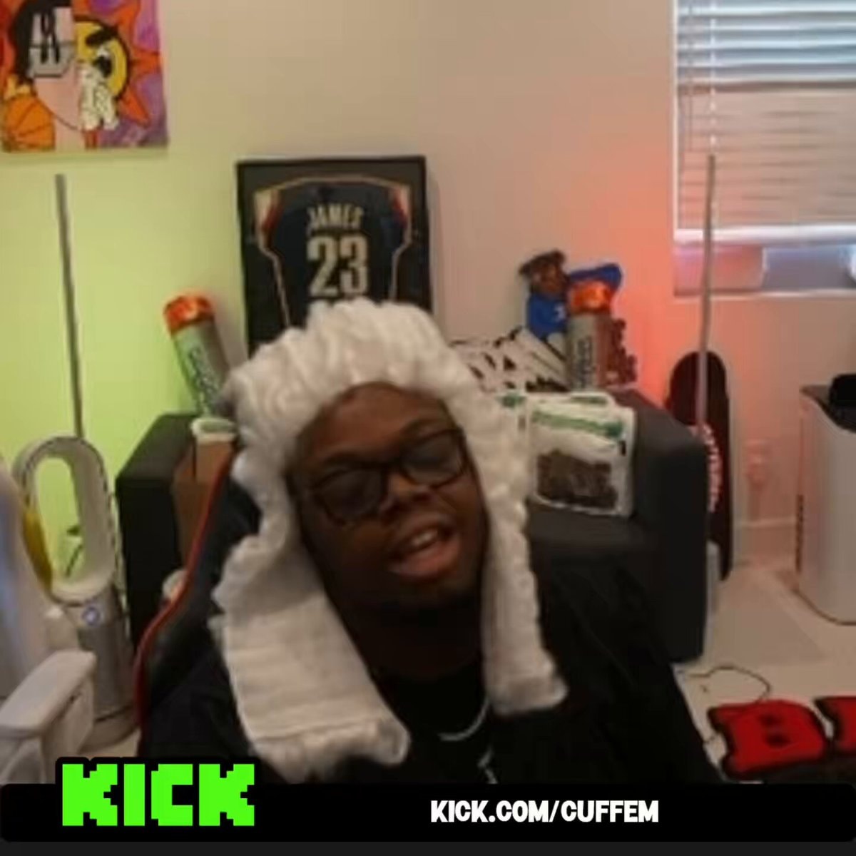 Cuffem on KICK with LeBron James jersey