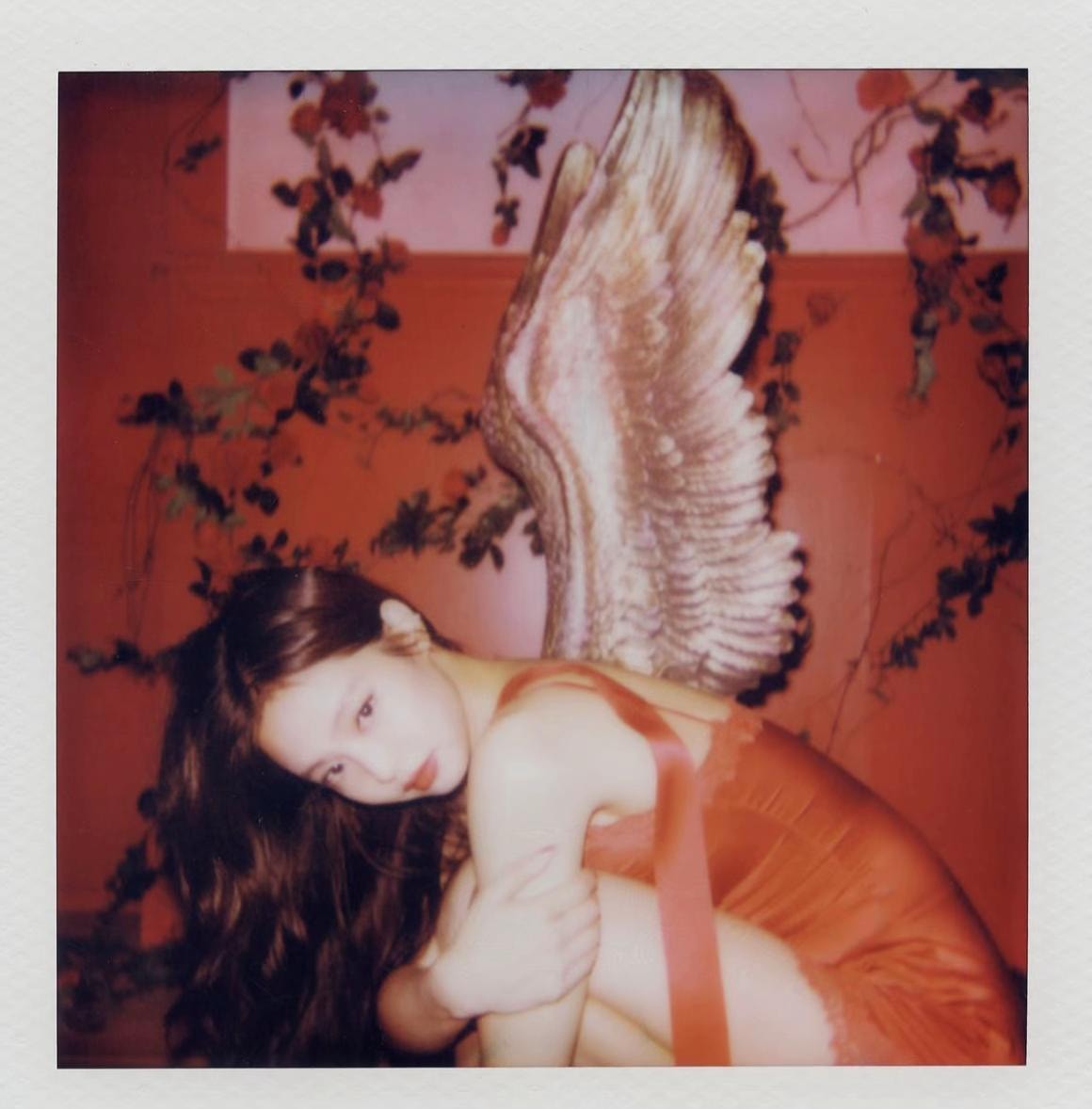 Jennie red dress wing tease 🪽 (photo 1 of 2)