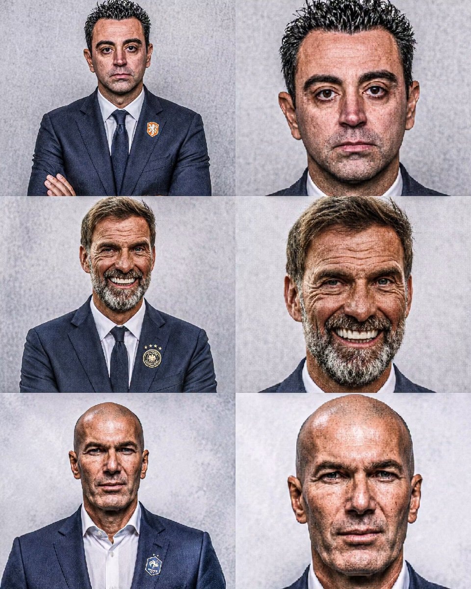 Xavi Klopp Zidane national team coaches