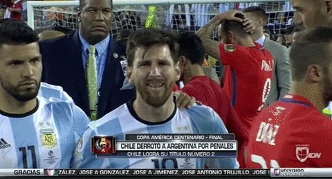 Lionel Messi crying